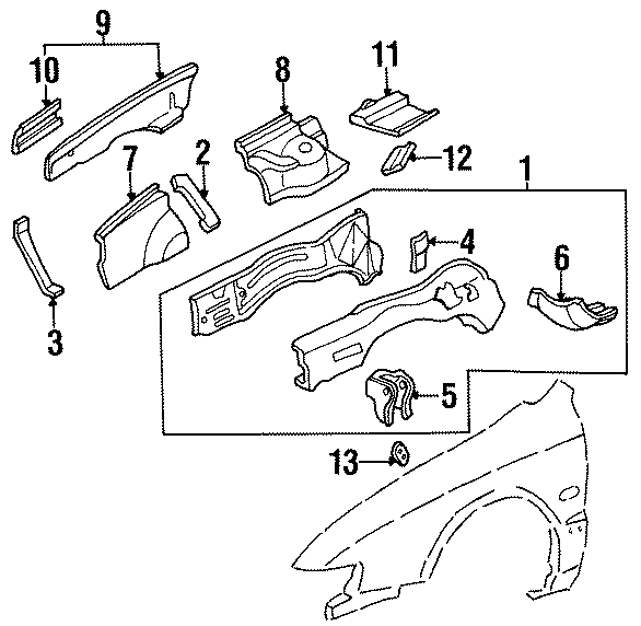 10FENDER. STRUCTURAL COMPONENTS & RAILS.https://images.simplepart.com/images/parts/motor/fullsize/4435170.png