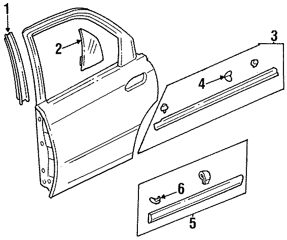 6REAR DOOR. EXTERIOR TRIM.https://images.simplepart.com/images/parts/motor/fullsize/4435670.png