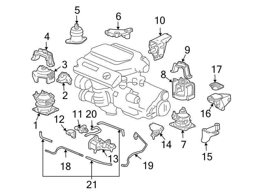 1ENGINE / TRANSAXLE. ENGINE & TRANS MOUNTING.https://images.simplepart.com/images/parts/motor/fullsize/4436310.png