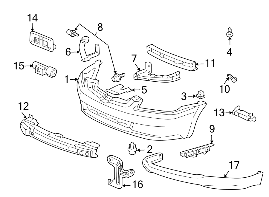 17FRONT BUMPER. BUMPER & COMPONENTS.https://images.simplepart.com/images/parts/motor/fullsize/4437020.png