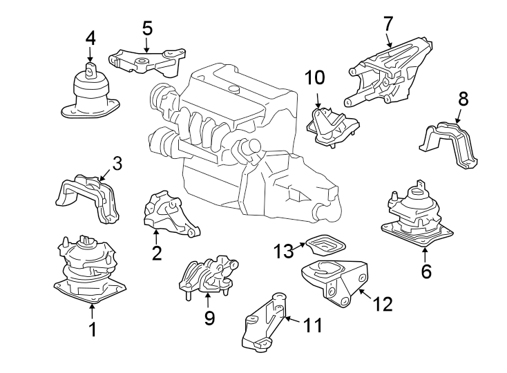 1ENGINE / TRANSAXLE. ENGINE & TRANS MOUNTING.https://images.simplepart.com/images/parts/motor/fullsize/4437270.png