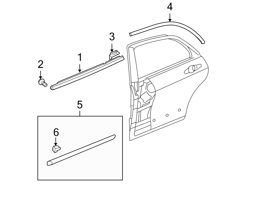 2REAR DOOR. EXTERIOR TRIM.https://images.simplepart.com/images/parts/motor/fullsize/4437695.png