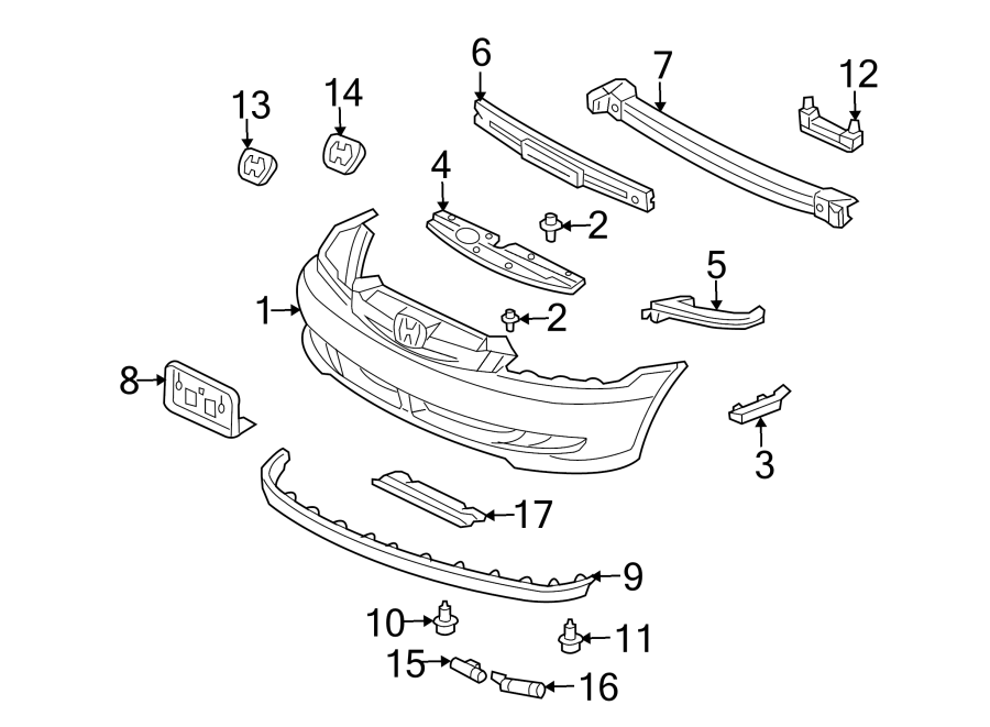 11FRONT BUMPER. BUMPER & COMPONENTS.https://images.simplepart.com/images/parts/motor/fullsize/4438010.png