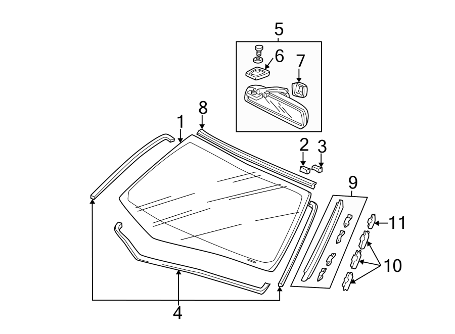 11WINDSHIELD. GLASS. REVEAL MOLDINGS.https://images.simplepart.com/images/parts/motor/fullsize/4438410.png