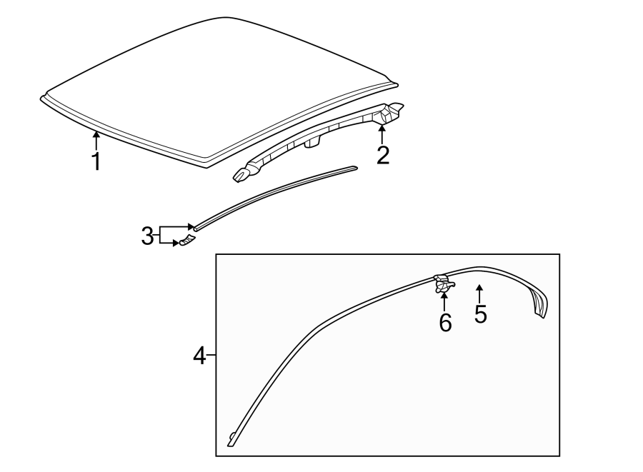 4EXTERIOR TRIM. ROOF & COMPONENTS.https://images.simplepart.com/images/parts/motor/fullsize/4438570.png