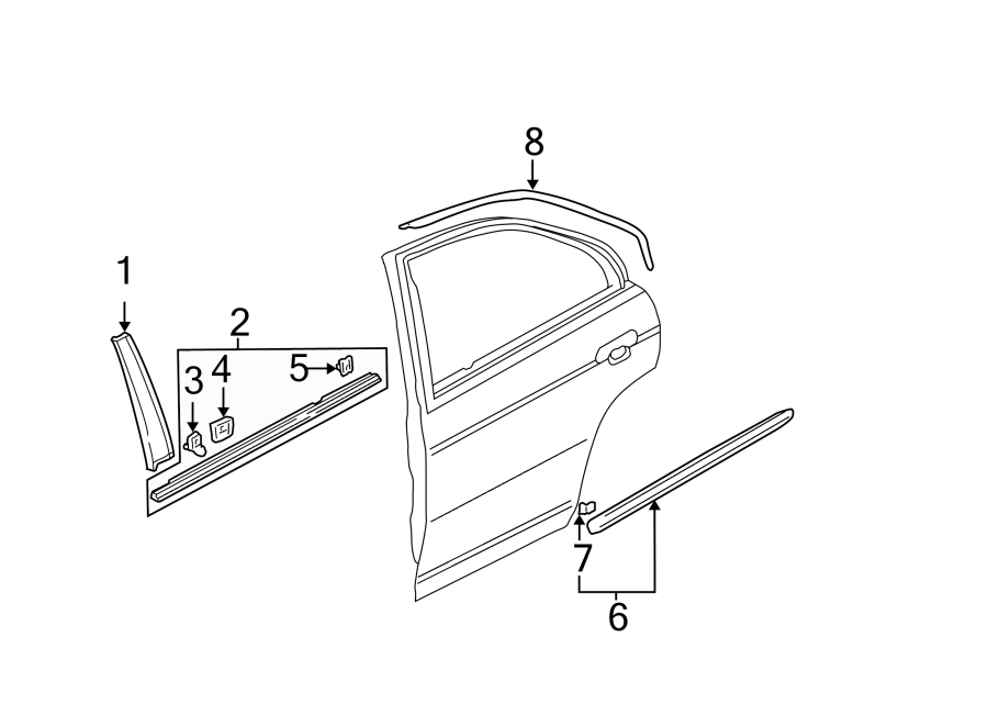 1REAR DOOR. EXTERIOR TRIM.https://images.simplepart.com/images/parts/motor/fullsize/4438690.png