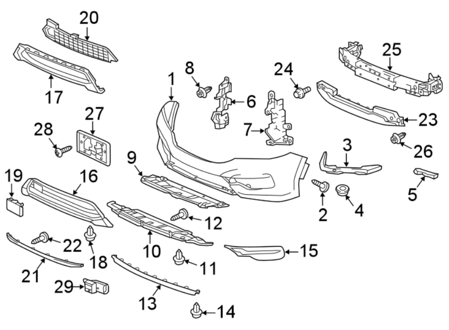 24FRONT BUMPER. BUMPER & COMPONENTS.https://images.simplepart.com/images/parts/motor/fullsize/4439007.png