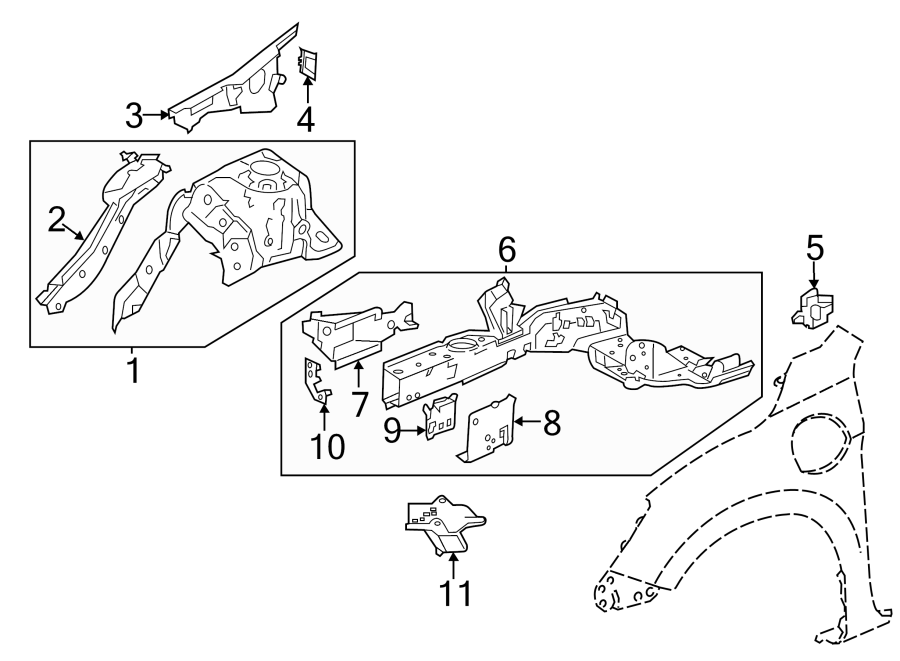 11FENDER. STRUCTURAL COMPONENTS & RAILS.https://images.simplepart.com/images/parts/motor/fullsize/4439113.png