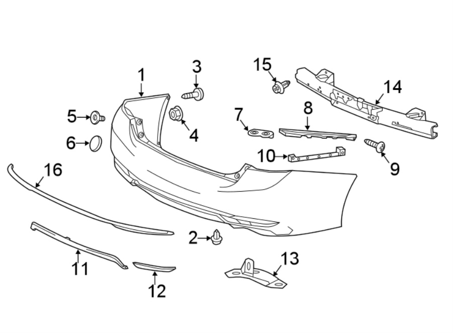 6Rear bumper. Bumper & components. Exterior trim.https://images.simplepart.com/images/parts/motor/fullsize/4439697.png