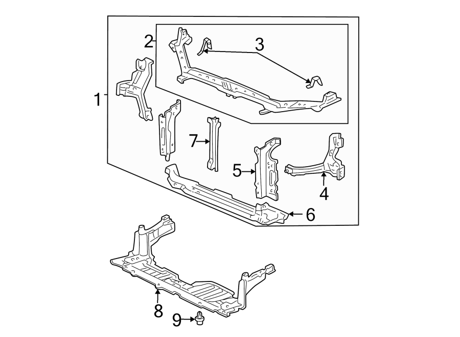 3RADIATOR SUPPORT.https://images.simplepart.com/images/parts/motor/fullsize/4440035.png