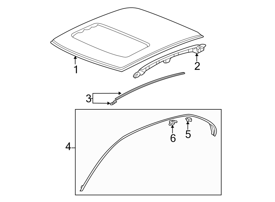 4EXTERIOR TRIM. ROOF & COMPONENTS.https://images.simplepart.com/images/parts/motor/fullsize/4440405.png