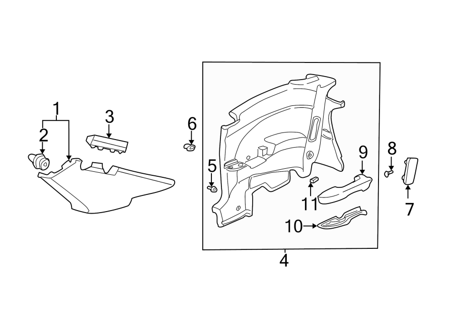 11Quarter panel. Interior trim.https://images.simplepart.com/images/parts/motor/fullsize/4440550.png