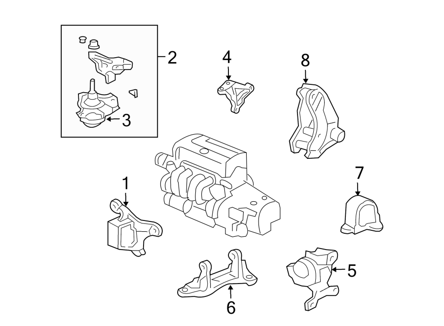 1ENGINE / TRANSAXLE. ENGINE & TRANS MOUNTING.https://images.simplepart.com/images/parts/motor/fullsize/4441155.png