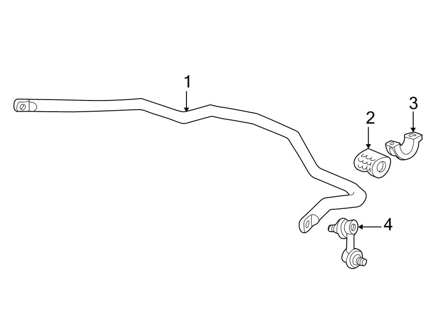 FRONT SUSPENSION. STABILIZER BAR & COMPONENTS.