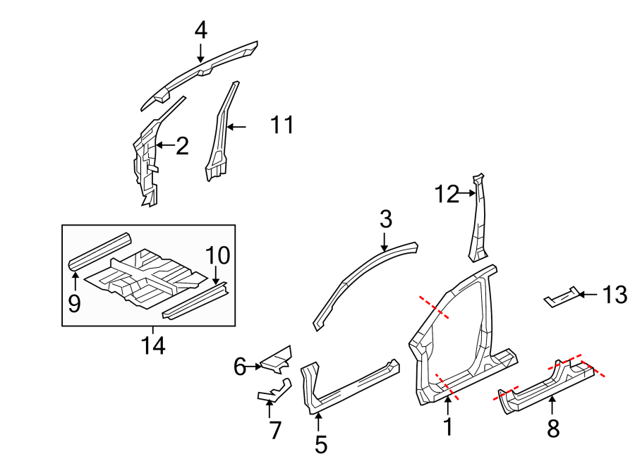 12PILLARS. ROCKER & FLOOR.https://images.simplepart.com/images/parts/motor/fullsize/4442605.png