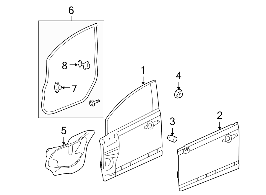 6FRONT DOOR. DOOR & COMPONENTS.https://images.simplepart.com/images/parts/motor/fullsize/4442650.png