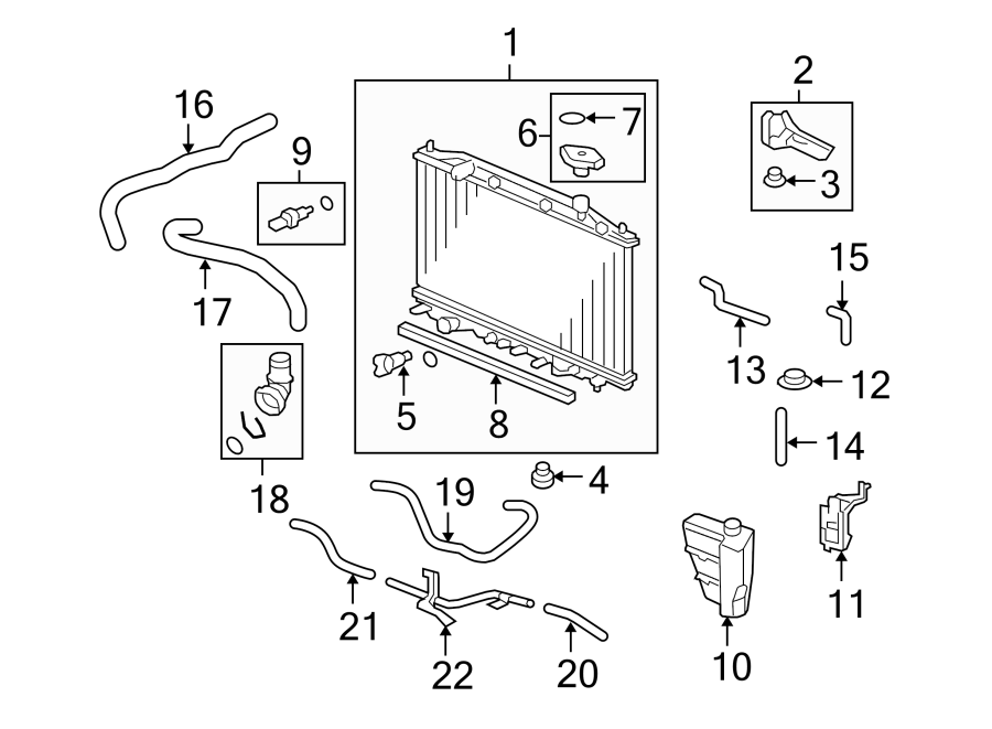 5Radiator & components.https://images.simplepart.com/images/parts/motor/fullsize/4443035.png