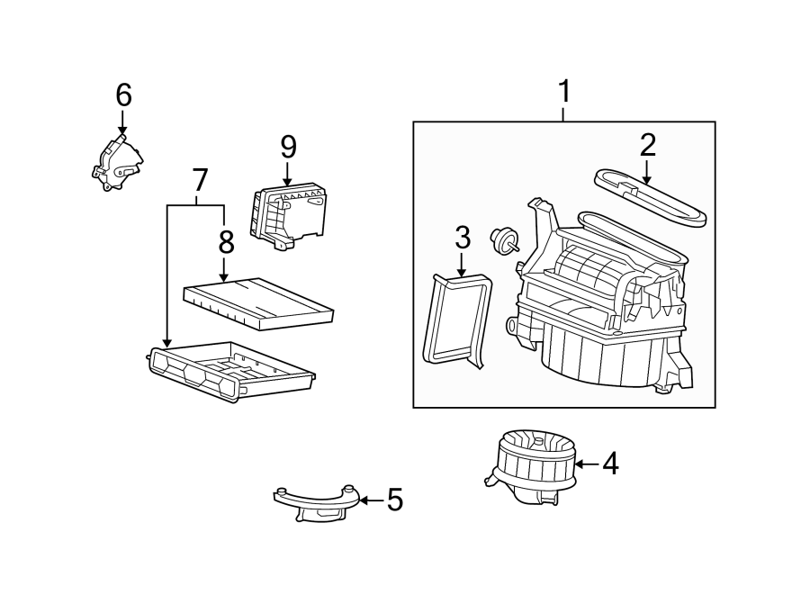 AIR CONDITIONER & HEATER. BLOWER MOTOR & FAN.