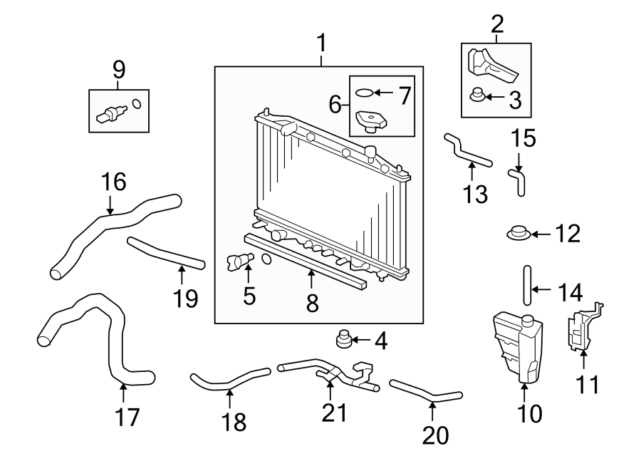 RADIATOR & COMPONENTS.