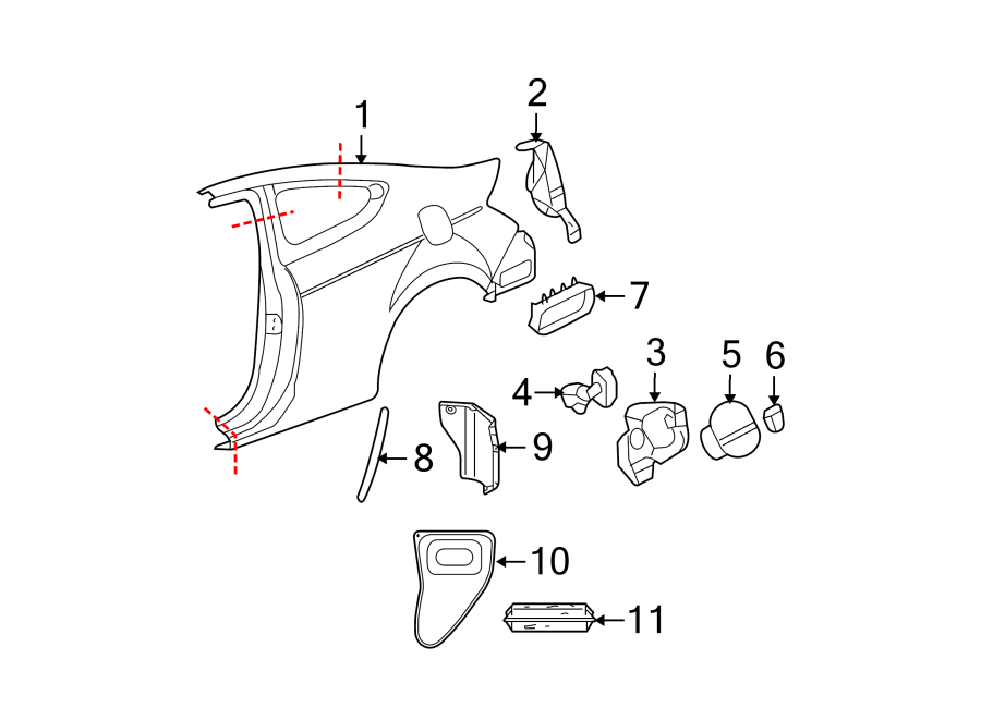 7Quarter panel & components.https://images.simplepart.com/images/parts/motor/fullsize/4444565.png