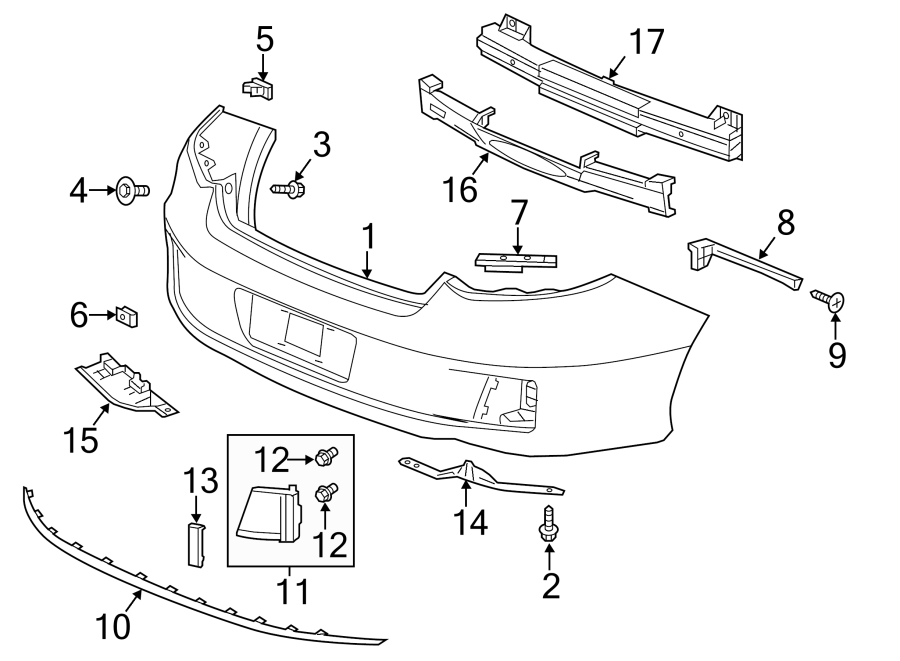 13REAR BUMPER. BUMPER & COMPONENTS.https://images.simplepart.com/images/parts/motor/fullsize/4445635.png