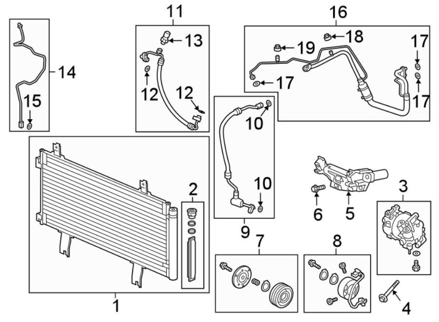 17AIR CONDITIONER & HEATER. COMPRESSOR & LINES. CONDENSER.https://images.simplepart.com/images/parts/motor/fullsize/4446100.png