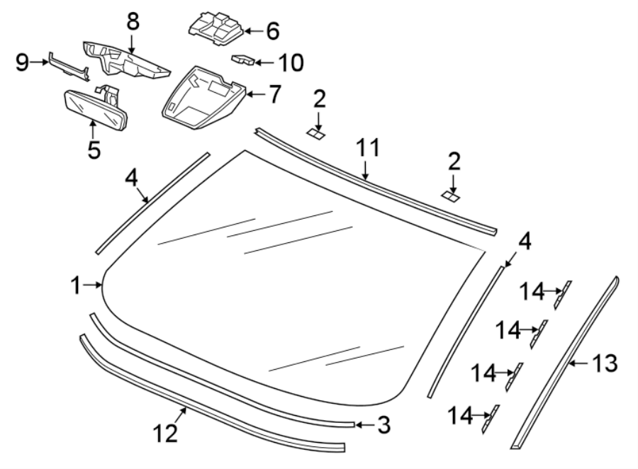 5WINDSHIELD. GLASS. REVEAL MOLDINGS.https://images.simplepart.com/images/parts/motor/fullsize/4446375.png