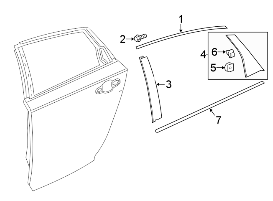 7REAR DOOR. EXTERIOR TRIM.https://images.simplepart.com/images/parts/motor/fullsize/4446605.png