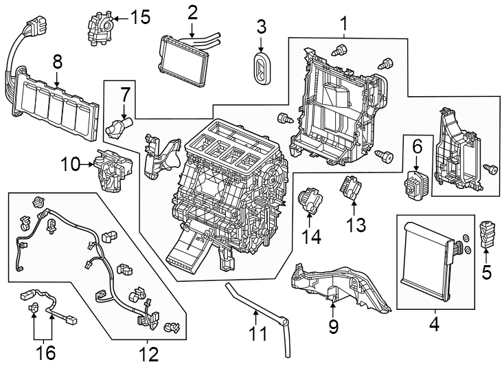 6Air conditioner & heater. Evaporator & heater components.https://images.simplepart.com/images/parts/motor/fullsize/4447110.png