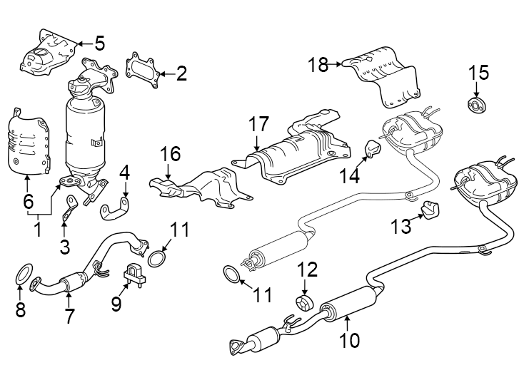 Exhaust system. Exhaust components.