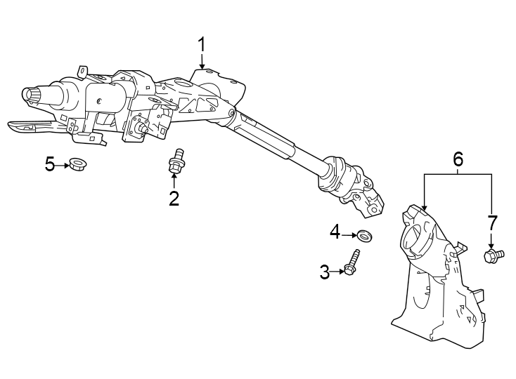 1Steering column assembly.https://images.simplepart.com/images/parts/motor/fullsize/4447365.png