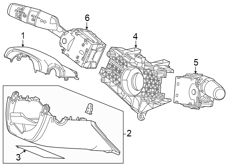 6Steering column. Shroud. Switches & levers.https://images.simplepart.com/images/parts/motor/fullsize/4447370.png