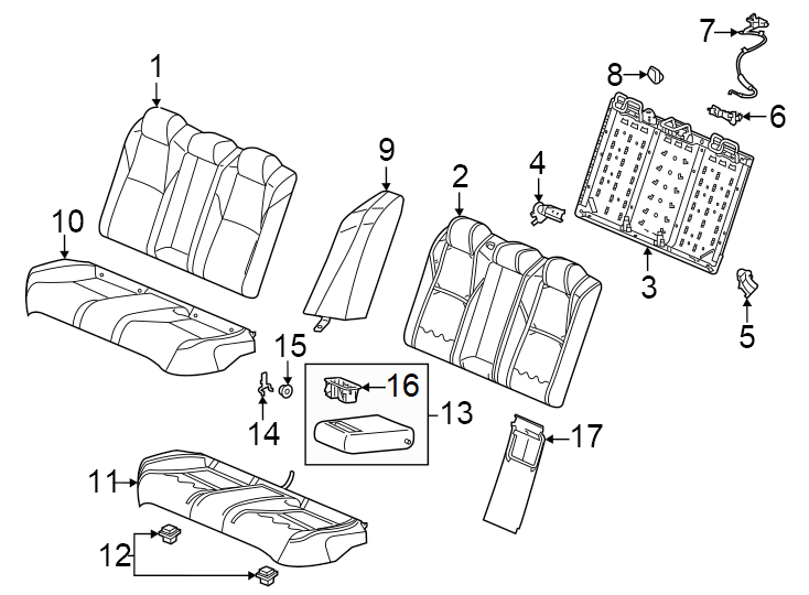 8Seats & tracks. Rear seat components.https://images.simplepart.com/images/parts/motor/fullsize/4447510.png