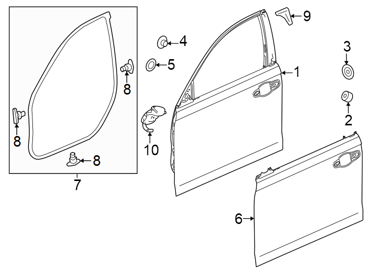 7Front door. Door & components.https://images.simplepart.com/images/parts/motor/fullsize/4447585.png