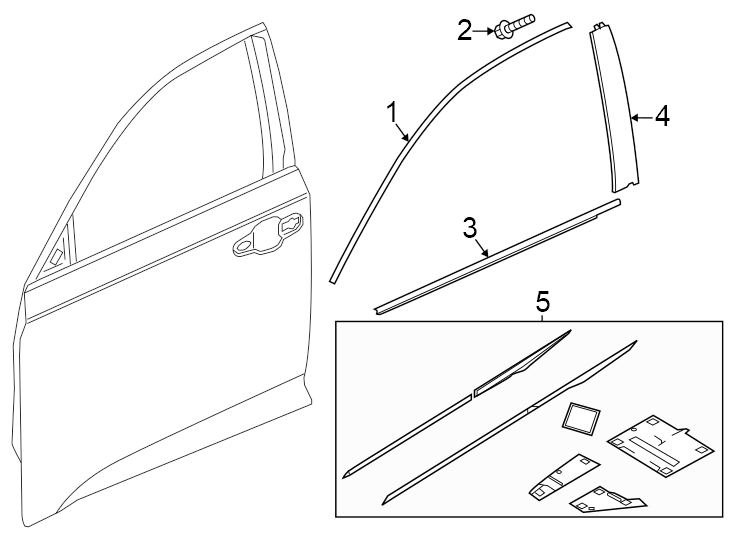 4Front door. Exterior trim.https://images.simplepart.com/images/parts/motor/fullsize/4447590.png