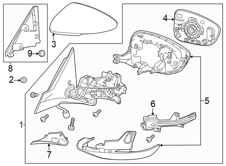 3Front door. Outside mirrors.https://images.simplepart.com/images/parts/motor/fullsize/4447595.png