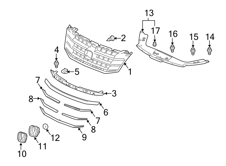 14GRILLE & COMPONENTS.https://images.simplepart.com/images/parts/motor/fullsize/4448015.png