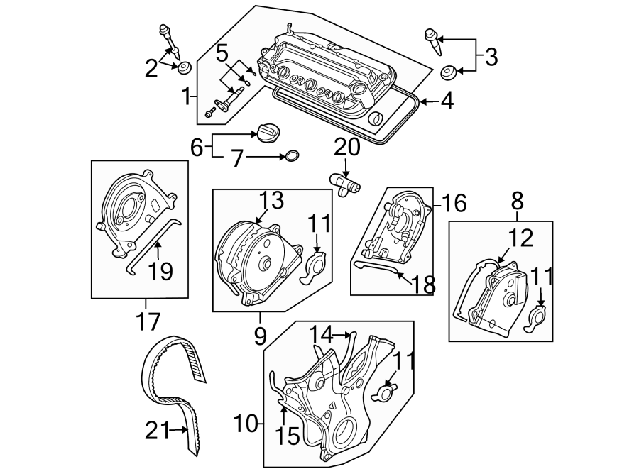 1Engine / transaxle. Valve & timing covers.https://images.simplepart.com/images/parts/motor/fullsize/4448150.png