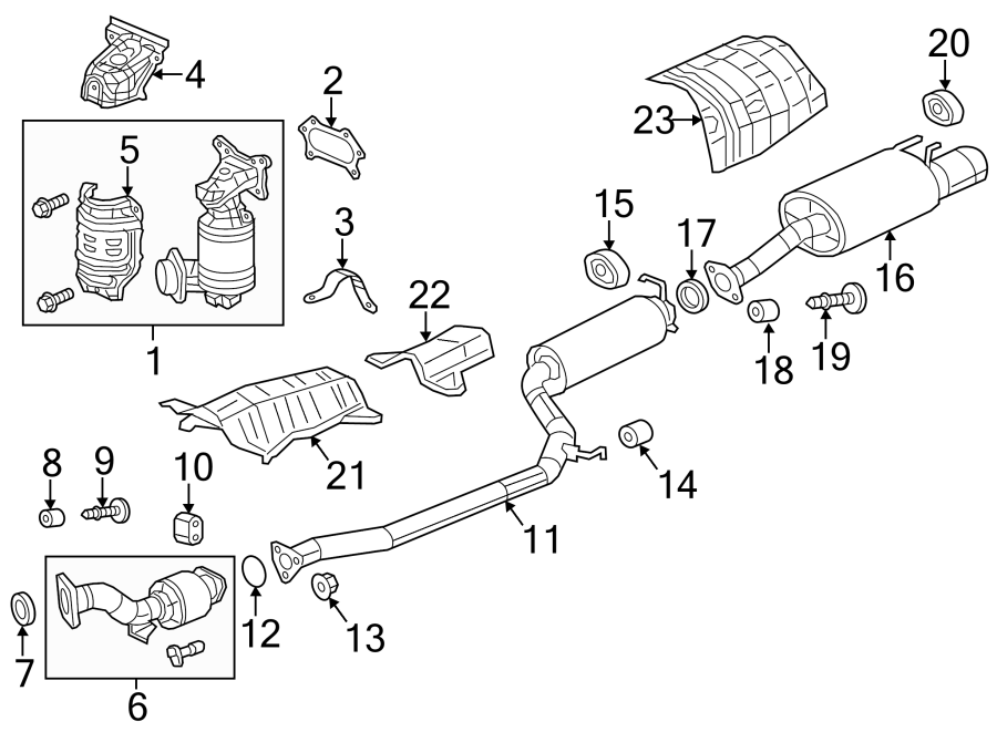 21EXHAUST SYSTEM. EXHAUST COMPONENTS.https://images.simplepart.com/images/parts/motor/fullsize/4449270.png