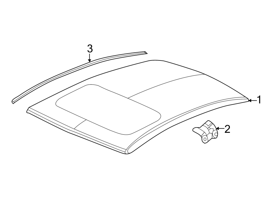 1EXTERIOR TRIM. ROOF & COMPONENTS.https://images.simplepart.com/images/parts/motor/fullsize/4449535.png