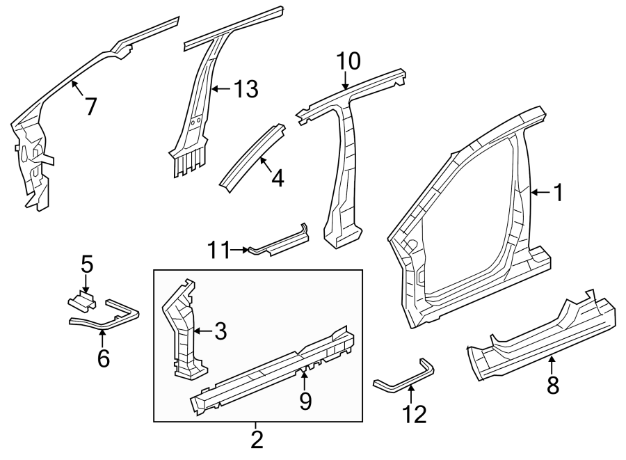 3PILLARS. ROCKER & FLOOR. APERTURE PANEL. CENTER PILLAR. HINGE PILLAR.https://images.simplepart.com/images/parts/motor/fullsize/4449565.png