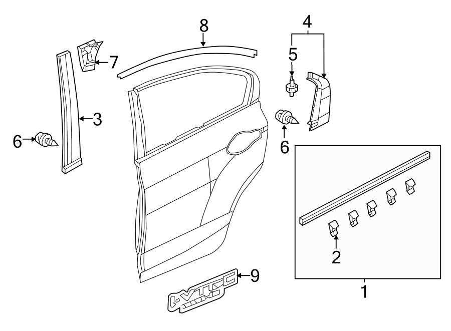 3REAR DOOR. EXTERIOR TRIM.https://images.simplepart.com/images/parts/motor/fullsize/4449645.png