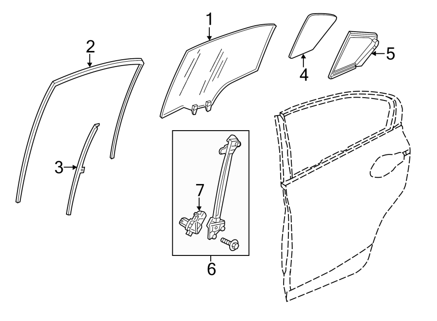 6Rear door. Glass & hardware.https://images.simplepart.com/images/parts/motor/fullsize/4449650.png