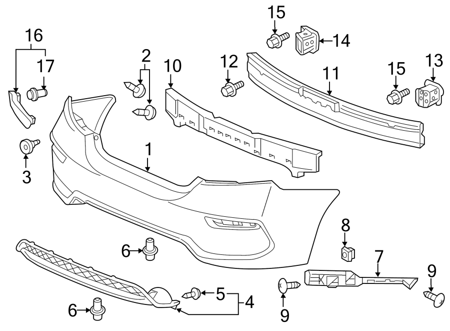 12Rear bumper. Bumper & components.https://images.simplepart.com/images/parts/motor/fullsize/4449842.png