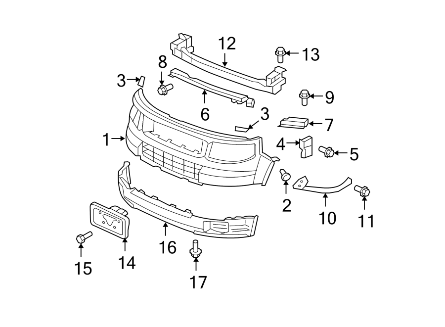 11FRONT BUMPER. BUMPER & COMPONENTS.https://images.simplepart.com/images/parts/motor/fullsize/4450012.png