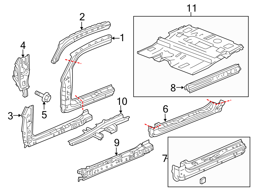 4PILLARS. ROCKER & FLOOR. FLOOR & RAILS. HINGE PILLAR.https://images.simplepart.com/images/parts/motor/fullsize/4450350.png