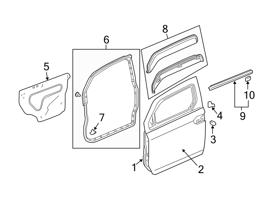 9FRONT DOOR. DOOR & COMPONENTS. EXTERIOR TRIM.https://images.simplepart.com/images/parts/motor/fullsize/4450365.png