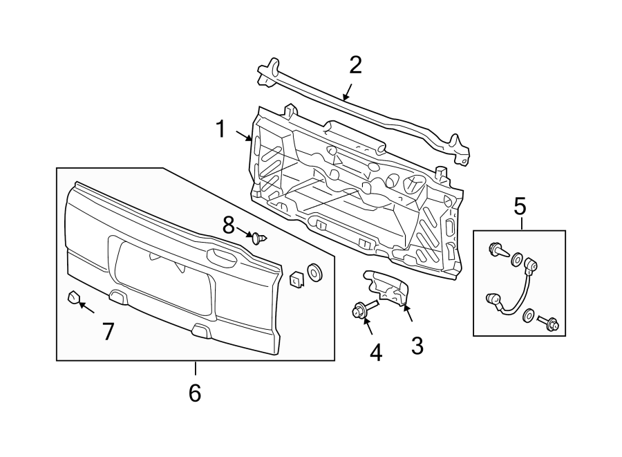 5TAIL GATE. GATE & HARDWARE.https://images.simplepart.com/images/parts/motor/fullsize/4450530.png