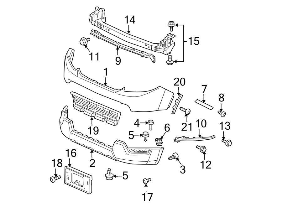 6Front bumper. Bumper & components.https://images.simplepart.com/images/parts/motor/fullsize/4450600.png