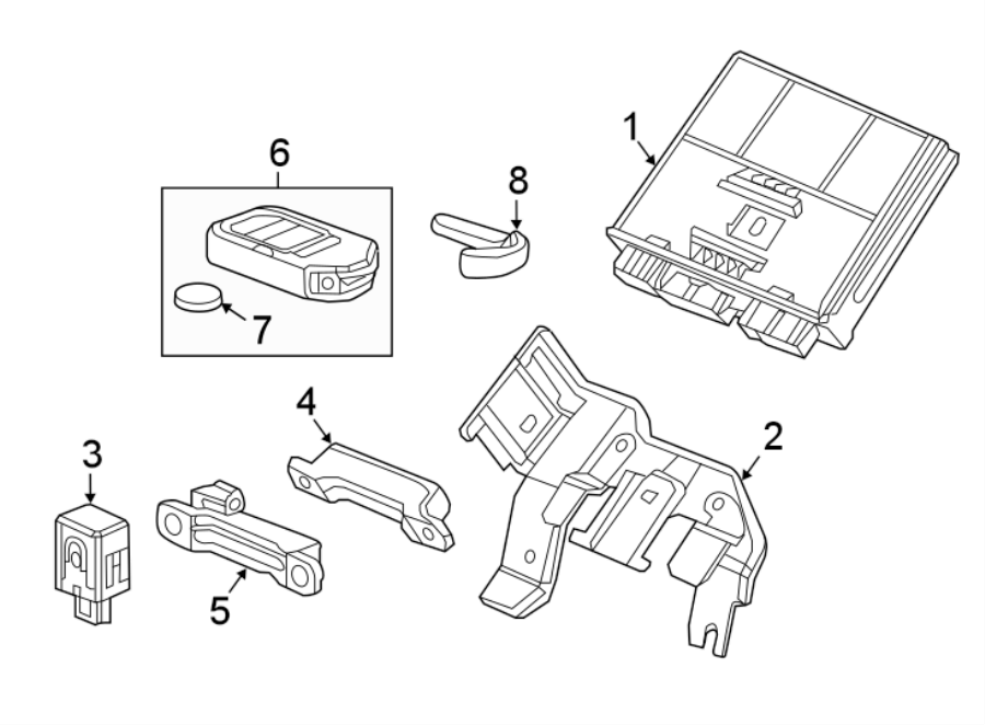 KEYLESS ENTRY COMPONENTS.